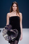 Pierre Cardin show — Moscow Fashion Week FW16/17 (looks: blackcocktail dress, black tights)