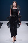 Pierre Cardin show — Moscow Fashion Week FW16/17 (looks: blackevening dress, black pumps)