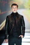 SHIYAN show — Moscow Fashion Week FW16/17 (looks: black leather jacket)