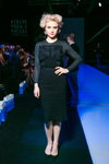 Irina Toneva. Guests — Moscow Fashion Week FW16/17 (looks: black dress, black pumps)