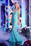 Finał Miss Ukraine Universe 2016 (ubrania i obraz: suknia wieczorowa turkusowa koronkowa)