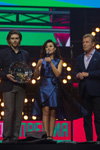 Ceremonia de premiación — Premio Muz-TV 2016 (personas: Anastasia Zavorotnyuk, Lev Leschenko)