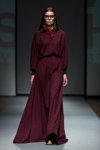 Lilija Larionova show — Riga Fashion Week AW16/17 (looks: burgundy checkered dress)