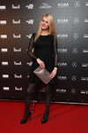 Модная публика — Riga Fashion Week ss17. День 5 (наряды и образы: чёрные колготки, чёрные шпильки, чёрное коктейльное платье)