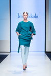 Ivo Nikkolo show — Riga Fashion Week SS17 (looks: aquamarine dress, sky blue trousers)
