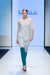 Ivo Nikkolo show — Riga Fashion Week SS17 (looks: sky blue dress, aquamarine trousers)