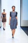 Pokaz Narciss — Riga Fashion Week SS17 (ubrania i obraz: sukienka niebieska)