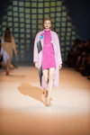Andre Tan show — Ukrainian Fashion Week FW16/17 (looks: fuchsia mini dress, pink coat)