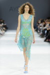 Julia Aysina show — Ukrainian Fashion Week SS17 (looks: sky blue lace dress, sky blue sandals)