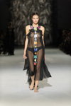 NAVRO show — Ukrainian Fashion Week SS17 (looks: black briefs, black transparent dress)