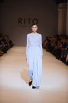 RITO show — Ukrainian Fashion Week SS17 (looks: sky blue jumper, , black pumps)