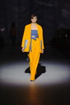 the COAT by Katya Silchenko show — Ukrainian Fashion Week SS17 (looks: yellow pantsuit)
