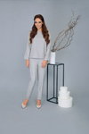 Liasan Utiasheva. BAON by Liasan Utiasheva lookbook (looks: grey trousers, grey jumper)