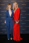 Гламурная вечеринка от Bulgari в честь открытия Berlinale 2017 (наряды и образы: синий комбинезон с декольте, красное вечернее платье)