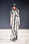 Ivan Grundahl show — Copenhagen Fashion Week aw17 (looks: striped black and white dress, black hat)
