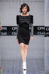 Modenschau von Elisa Cavaletti — CPM FW17/18 (Looks: schwarzes Kleid)