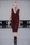 Viktoria Irbaieva show — CPM FW17/18 (looks: burgundy sheath dress)