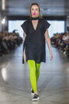 Marta WACHHOLZ show — Lviv Fashion Week AW17/18 (looks: lime leggins, black dress)