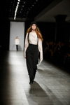 IANIS CHAMALIDY — MBFD St.Petersburg 04/2017 show (looks: white blouse, black trousers)
