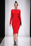 Pokaz DIMANEU — MBFWRussia fw17/18 (ubrania i obraz: sukienka czerwona obcisła)