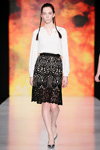 Ksenia Knyazeva show — MBFWRussia fw17/18 (looks: white blouse, black skirt)