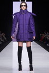 MACH&MACH show — MBFWRussia fw17/18 (looks: violet quilted jacket, black knee high boots)