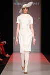 Slava Zaitsev show — MBFWRussia fw17/18 (looks: white hat, white dress, white tights)