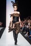 Yulia Kosyak show — MBFWRussia fw17/18 (looks: black leather leg warmers, black corset)