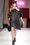 Marianna Senchina show — Mercedes-Benz Kiev Fashion Days FW17/18 (looks: black large mesh tights, blackcocktail dress)