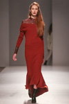 T.Mosca show — Mercedes-Benz Kiev Fashion Days FW17/18 (looks: knitted burgundy dress)