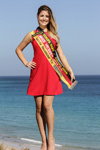 Aleksandra Modic. Final — Miss Germany 2017 (looks: red mini dress)