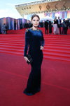 Irina Lachina. Opening ceremony — 39th MIFF (looks: blueevening dress, black clutch)