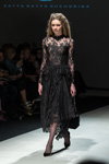 Katya Katya Shehurina show — Riga Fashion Week AW17/18 (looks: black knee-highs, black guipure dress)