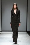 Naira Khachatryan show — Riga Fashion Week AW17/18 (looks: black maxi fitted neckline dress)