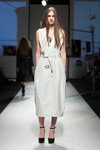 Narciss show — Riga Fashion Week AW17/18 (looks: white midi dress, black pumps)