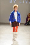MIALIYA by Liya Hmara show — Ukrainian Fashion Week FW2017/18 (looks: orange tights, white boots, white jumper)