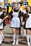 Last call. 2017 (looks: white bowknot, brown school dress, white school apron, white knee-highs, white sandals)