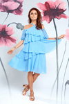 BAON by Liasan Utiasheva SS17 lookbook (looks: sky blue dress with flounce; person: Liasan Utiasheva)