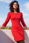 Кампания Caroline Biss AW17 (наряды и образы: красное платье)