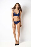 DIM AW17 lingerie lookbook (looks: blue bra, black pumps, blue briefs)