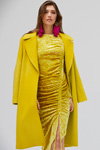 Miss Selfridge AW17 lookbook (looks: yellow coat, yellowcocktail dress)