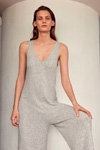 Lena Hardt. Midnight Romance. Oysho SS17 lingerie campaign (looks: grey jumpsuit)