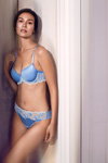 Wacoal SS17 lingerie campaign (looks: sky blue bra, sky blue briefs)
