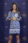 Casting "Miss Białorusi 2018" (ubrania i obraz: sukienka Paisley mini błękitna)