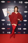 Regina Todorenko. Fashion People Awards 2018 (looks: red boots, redcocktail dress)