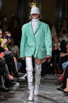 Alexander Arutyunov show — MBFWRussia SS19 (looks: turquoise jacket, white hat, white knee high boots)