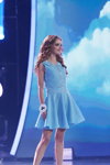 Alina Magier. Finał "Miss Białorusi 2018": pierwsza prezentacja (ubrania i obraz: sukienka błękitna)