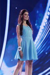 Anastasia Lavrynchuk. Gala final — Miss Belarús 2018. Dresses (looks: vestido azul claro)