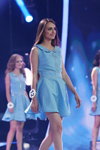 Wolga Bokacz. Finał "Miss Białorusi 2018": pierwsza prezentacja (ubrania i obraz: sukienka błękitna)