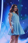 Katsiaryna Kaliuta. Gala final — Miss Belarús 2018. Dresses (looks: vestido azul claro)